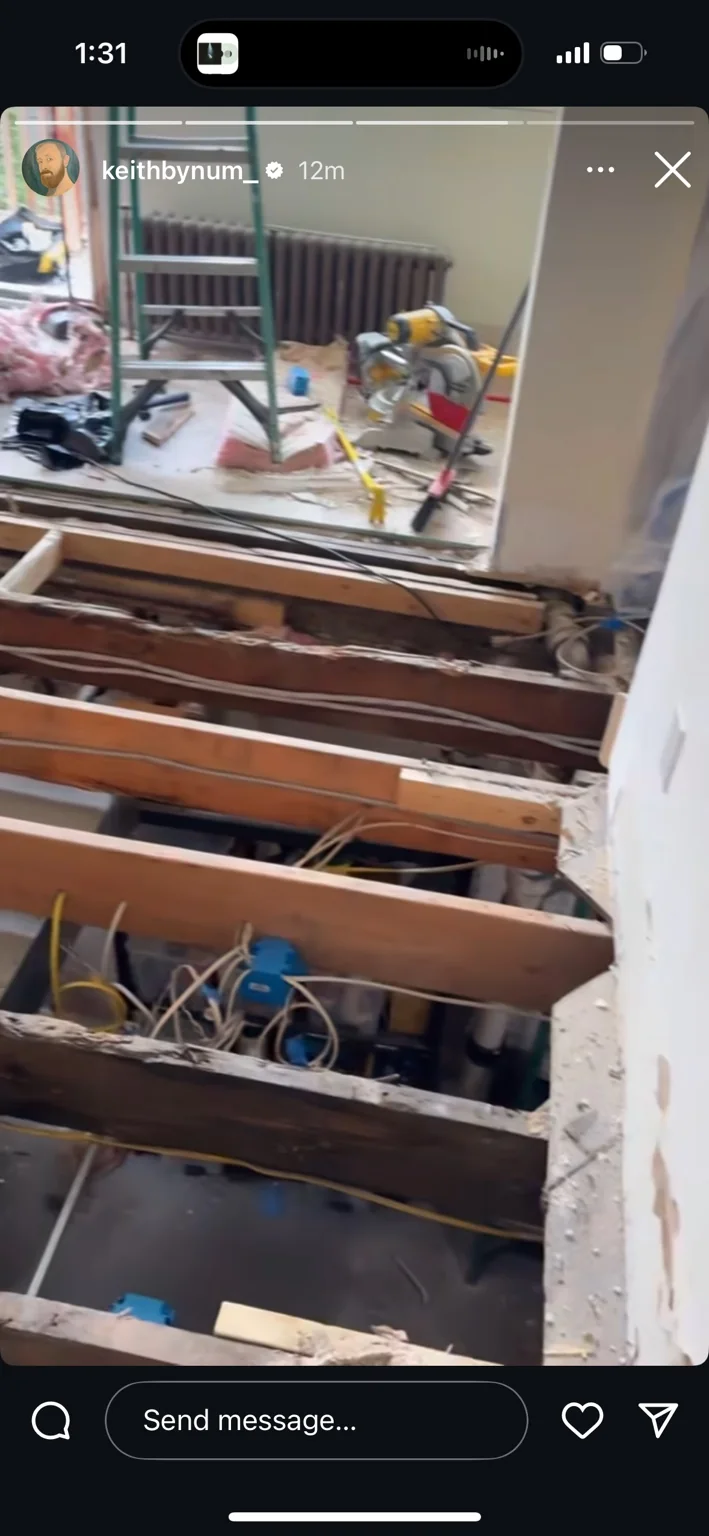 Floor opened during construction